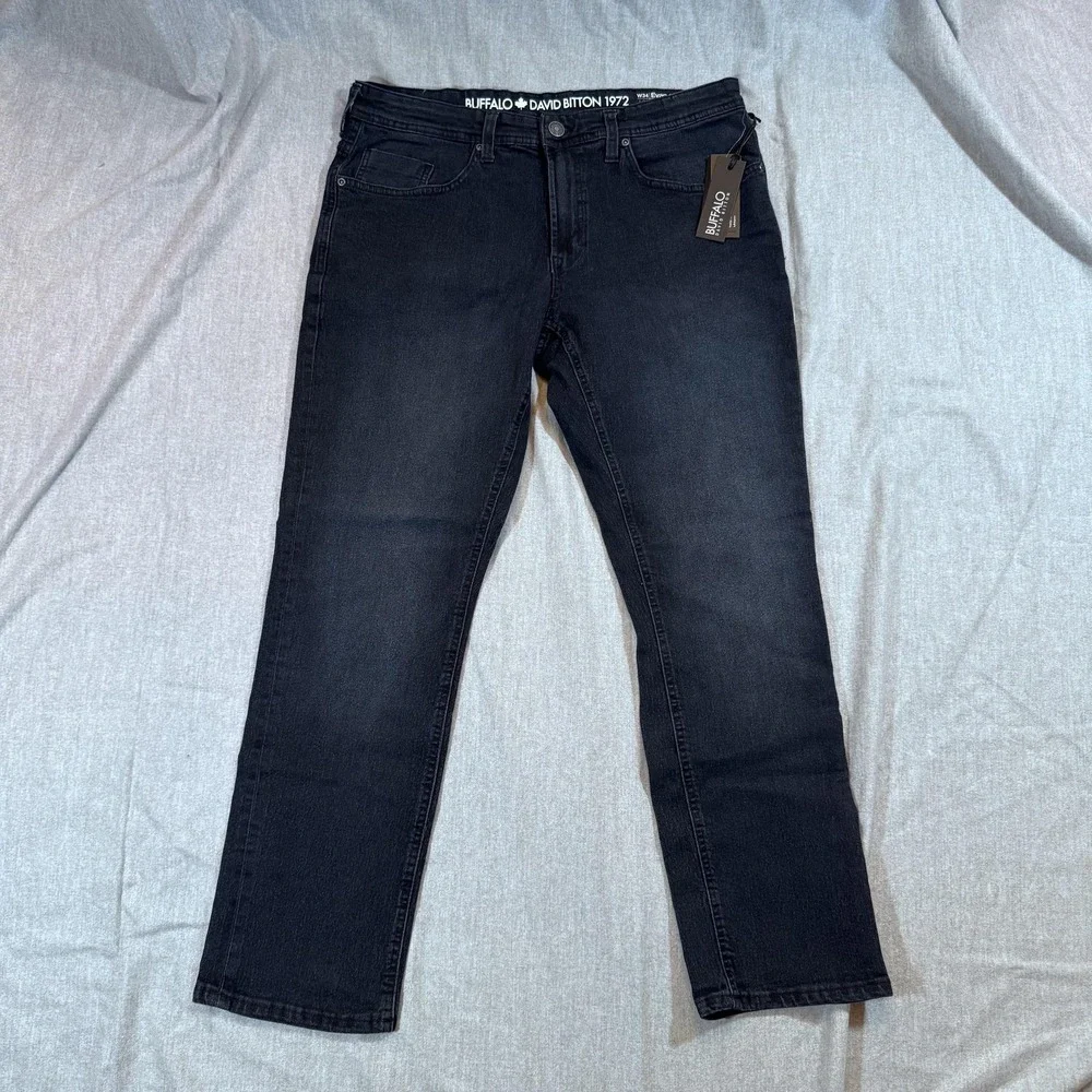 Buffalo David Bitton Jeans Mens 34x30 Slim Straight Evan-X‎ Stretch Denim Pants